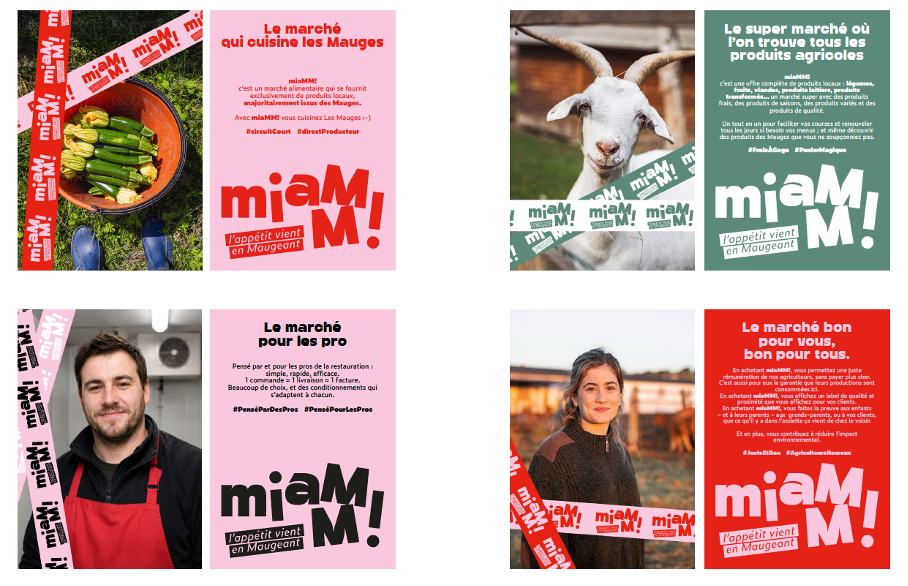 Quatre visuels déclinés pour les producteurs, les professionnels et les mangeurs